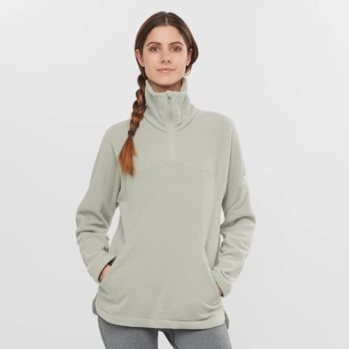 Sudaderas Salomon Essential Cosy Fleece Mujer Grises Claro | MX JENL753